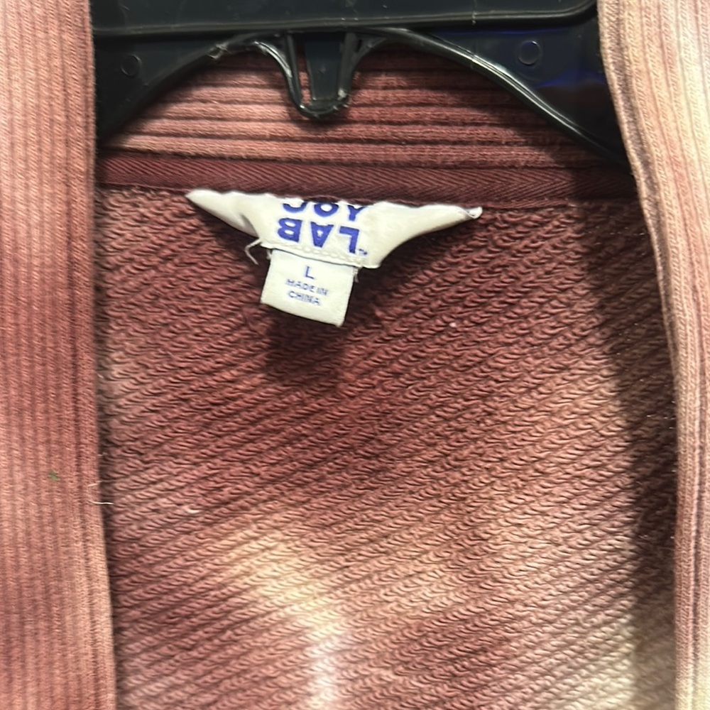 JoyLab Burgundy Tie-Dye Teddy Sweater- Preloved - Picture 3 of 7